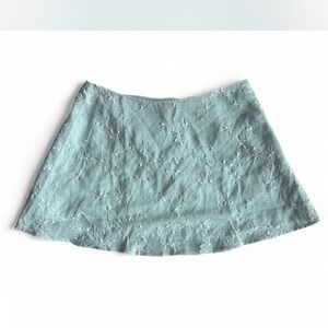 NWOT All My Friends Princess Polly Mint Embroidered Skater Skirt
